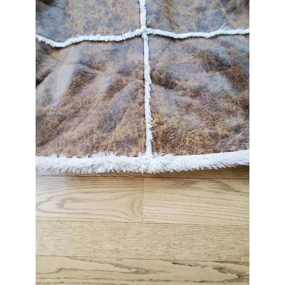 Urban Outfitters Unisex M Leigh Jacket SherpaLined Faux Suede Penny Lane Y2K EUC - Picture 11 of 15